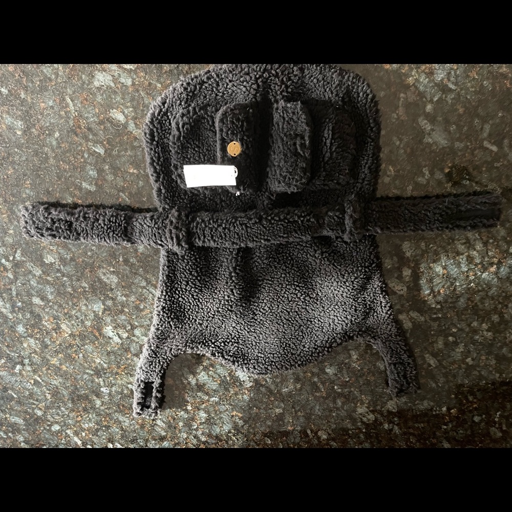 Sebastian Says Teddy Dog Coat - Black